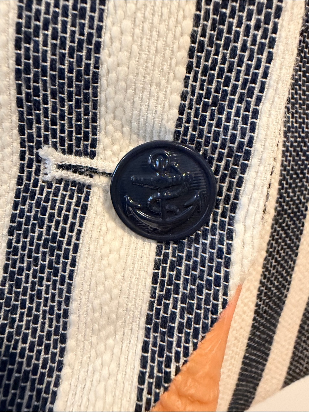 EUC Loft Striped V-Neck Button Front Vest Blue & White Size XS - Picture 3 of 7